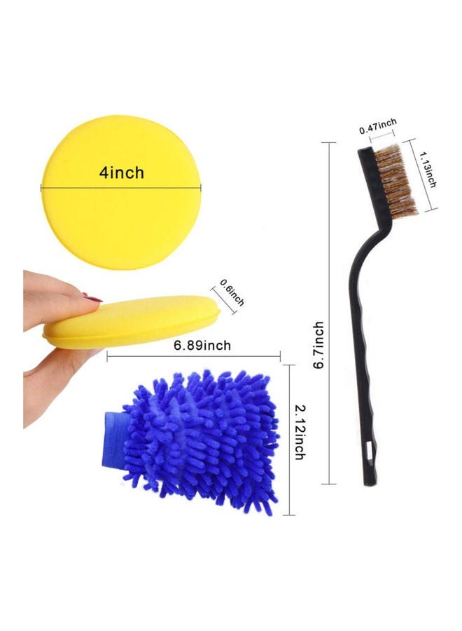 NIBEMINENT 15-Piece Bristle Car Cleaner Brush Set Multicolour 27.00 x 18 10cm - Image 2