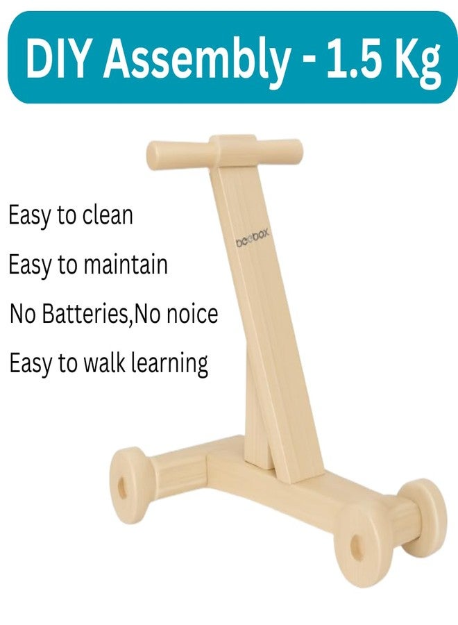 Beebox Wooden Push Walker for Toddlers | Eco-Friendly Baby Walker Cycle for Boys & Girls | Push Toy for Kids 6-36 Months | Safe, Durable & Natural Learning Walker - DIY - Image 5