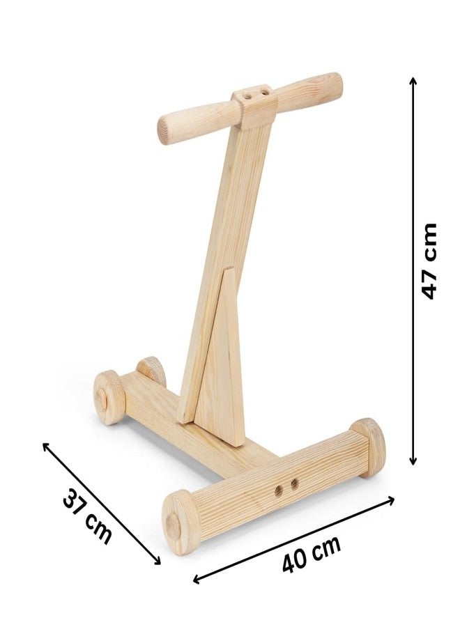 Beebox Wooden Push Walker for Toddlers | Eco-Friendly Baby Walker Cycle for Boys & Girls | Push Toy for Kids 6-36 Months | Safe, Durable & Natural Learning Walker - DIY - Image 4