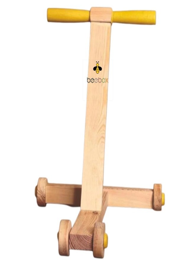 Beebox Wooden Push Walker for Toddlers | Eco-Friendly Baby Walker Cycle for Boys & Girls | Push Toy for Kids 6-36 Months | Safe, Durable & Natural Learning Walker - DIY - Image 1