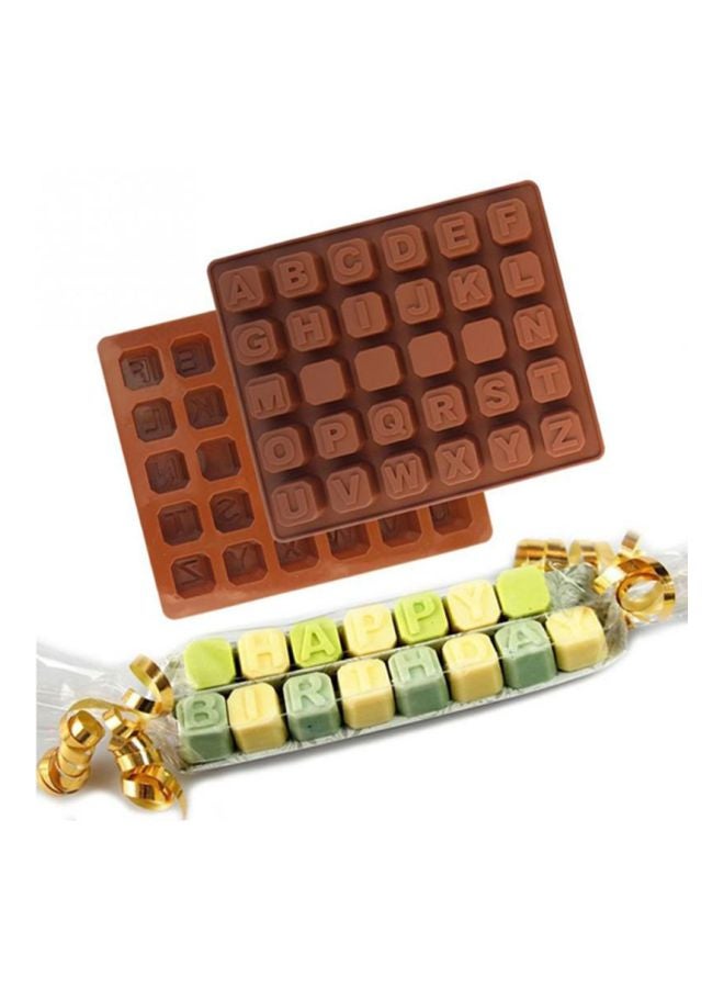 26 English Letters + 4 Whiteboard Creative Mould Brown 18x15.93x2cm - Image 4
