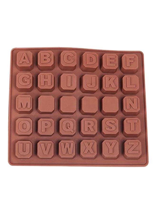 26 English Letters + 4 Whiteboard Creative Mould Brown 18x15.93x2cm - Image 1