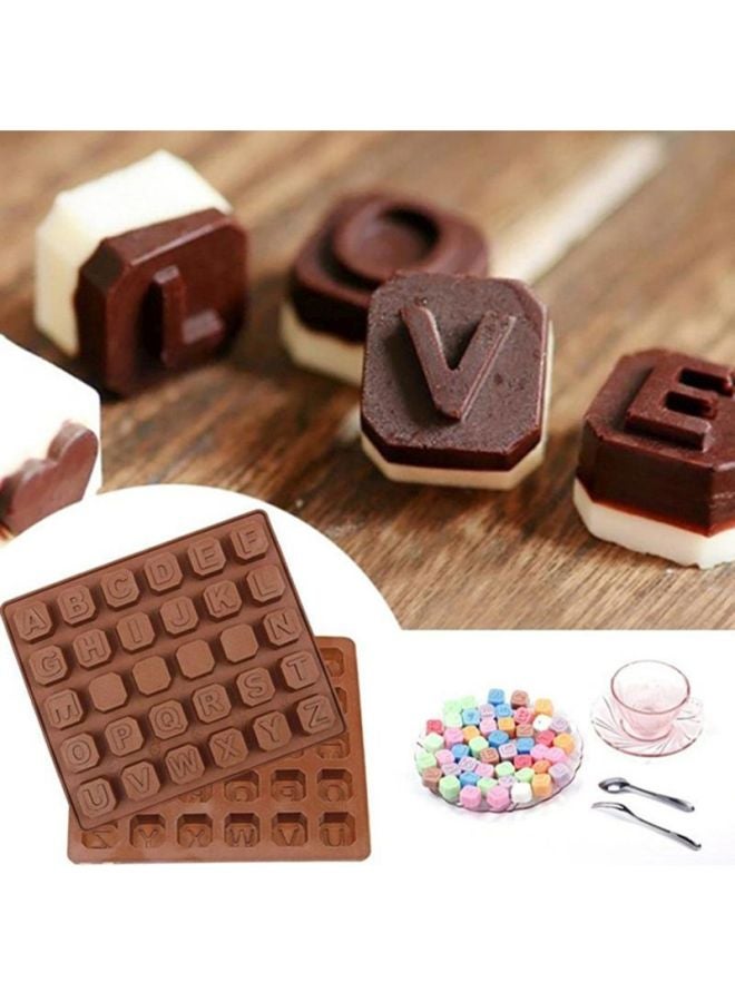 26 English Letters + 4 Whiteboard Creative Mould Brown 18x15.93x2cm - Image 3