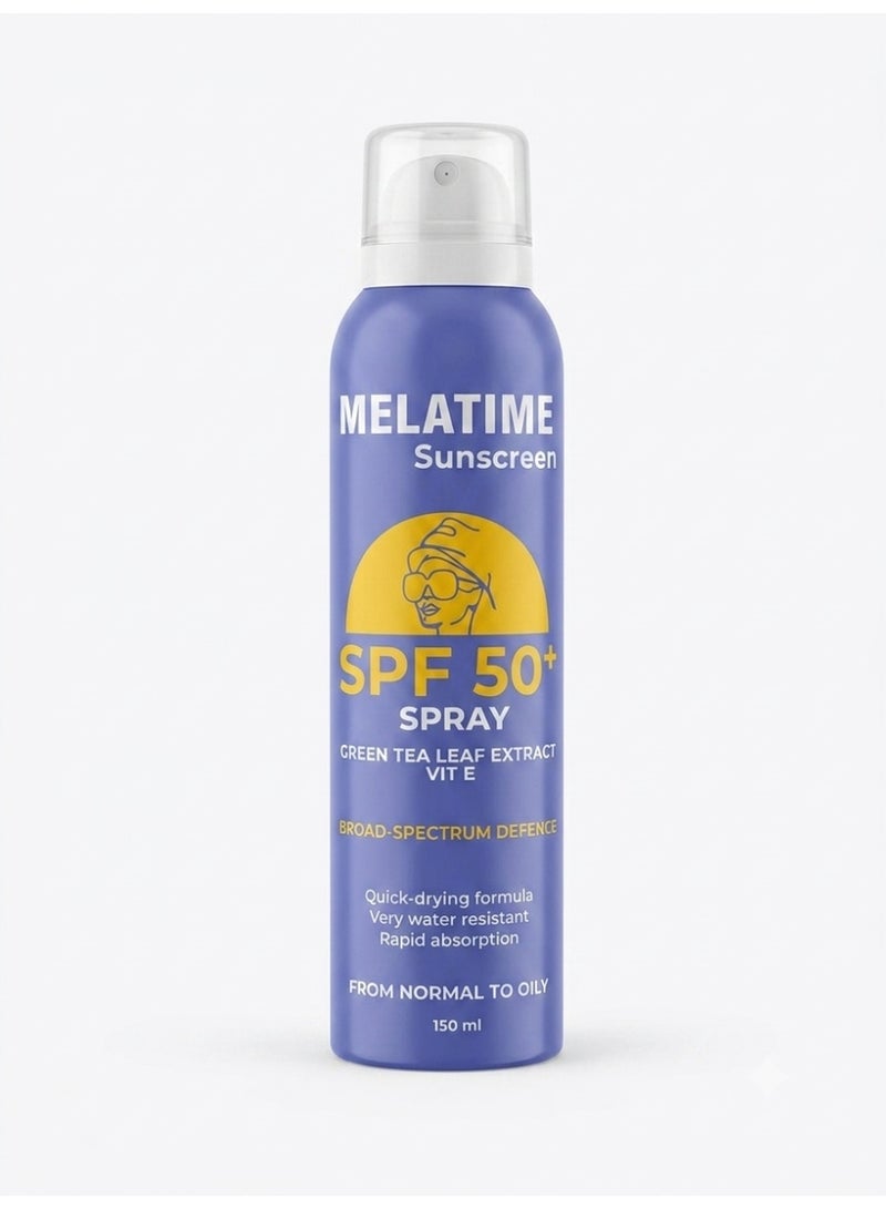 Melatime sunscreen spray spf50+ 150ml - Image 1