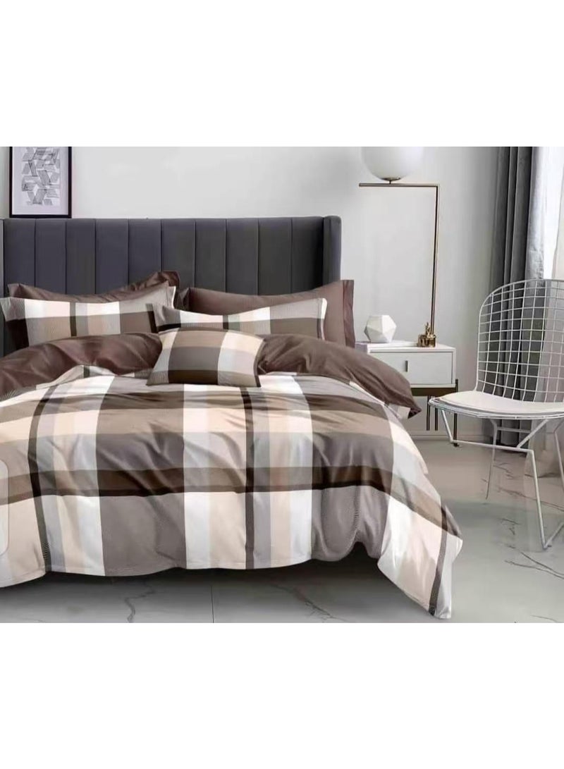 AL RAID King Size 6-Piece Bedding Set – Soft, Durable and Breathable Bed Sheets with Duvet Cover, Deep Pocket Fitted Sheet & 4 Pillowcases – All-Season Comfort