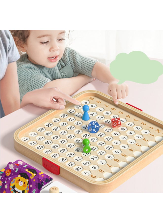 null - Nine-Nine Multiplication Table Board Game Primary School Students Recite Artifact 99 Multiplication Formulas Math Teaching Aware Toys-Color:Multiplication Board Game - Image 1