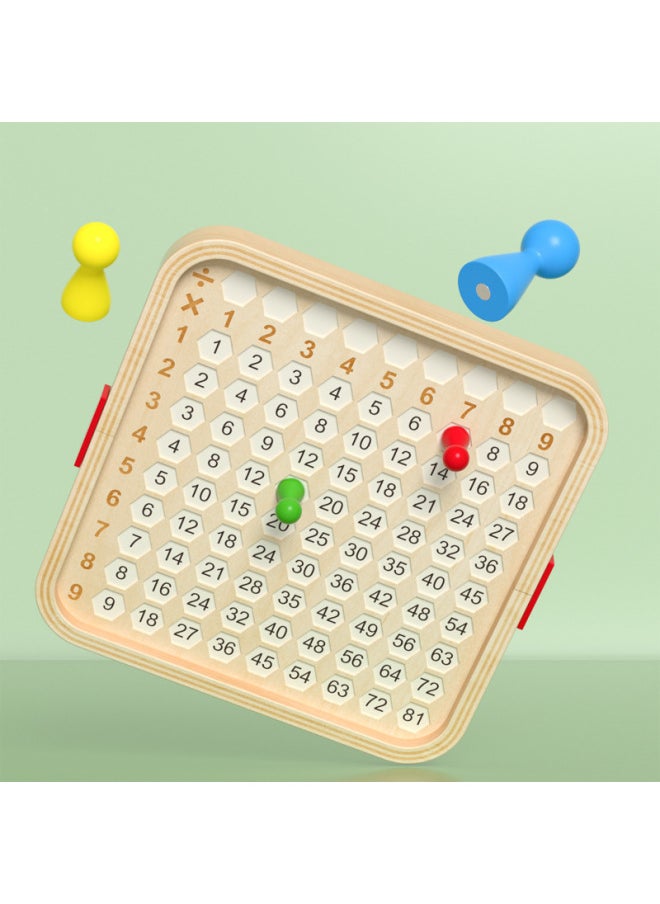 null - Nine-Nine Multiplication Table Board Game Primary School Students Recite Artifact 99 Multiplication Formulas Math Teaching Aware Toys-Color:Multiplication Board Game - Image 1