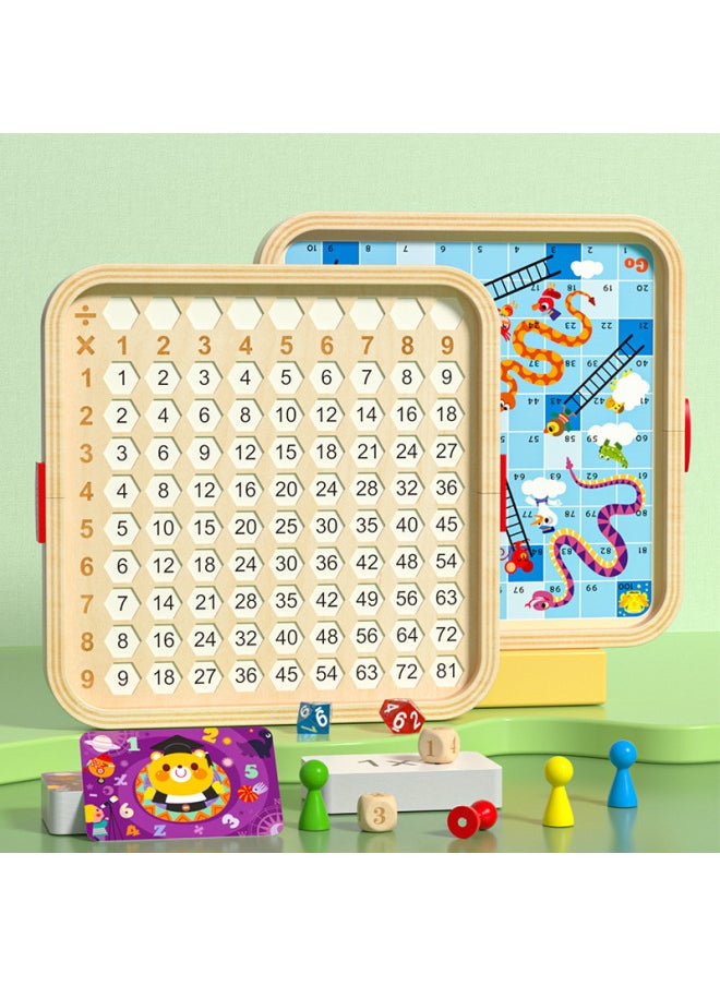 null - Nine-Nine Multiplication Table Board Game Primary School Students Recite Artifact 99 Multiplication Formulas Math Teaching Aware Toys-Color:Multiplication Board Game - Image 1
