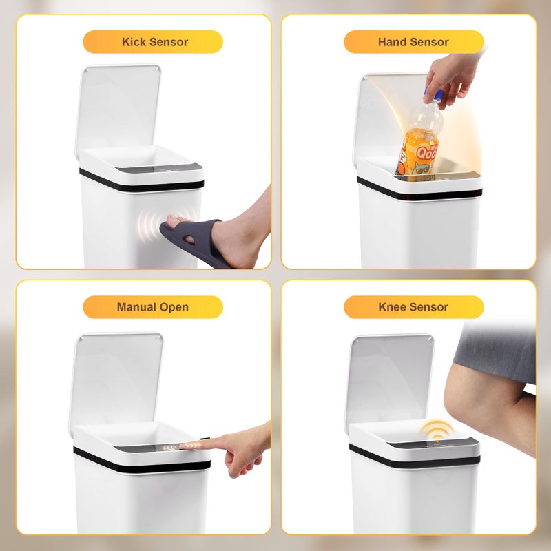 LJIACLEA Bathroom Trash Can Automatic Touchless 2.6 Gallon Small Smart Trash Cans with Lid Slim Garbage Can for Kitchen, Toilet, Bedroom, RV, Living Room - Image 5