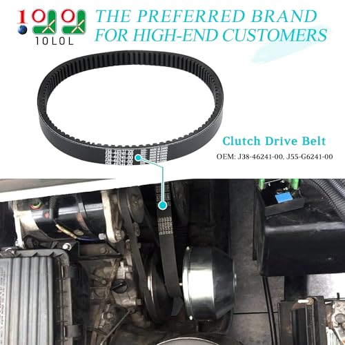 10L0L Clutch Drive Belt for Yamaha G2 G5 G8 G9 G11 G14 G16 G19 G20 G21 G22 G29/Drive 4 Cycle Gas Golf Cart, OEM J38-46241-00, J55-G6241-00-00 - Image 2
