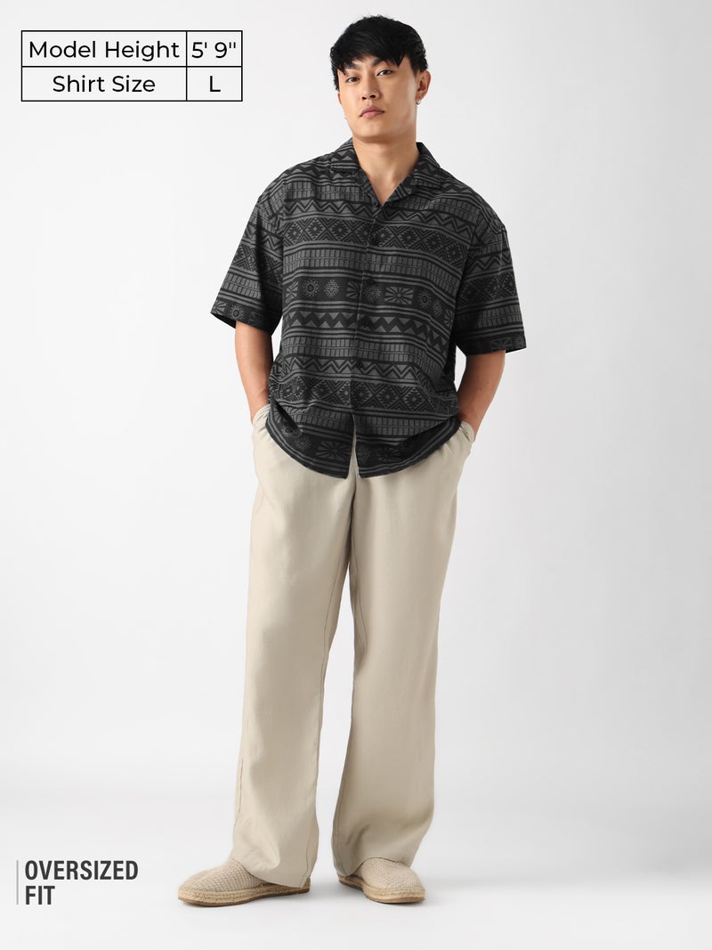 The Souled Store Oversized Shirt: Maasai - Image 1