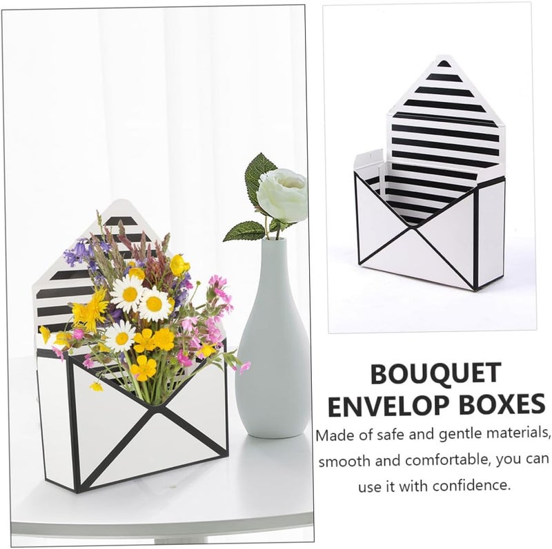 GLSTOY 5pcs Flower Wrapping Boxes Envelope Paper Cases Mixed Style Foldable Flower Storage Containers for Bouquet Packaging Presentation and Event Decoration Random Style - Image 4