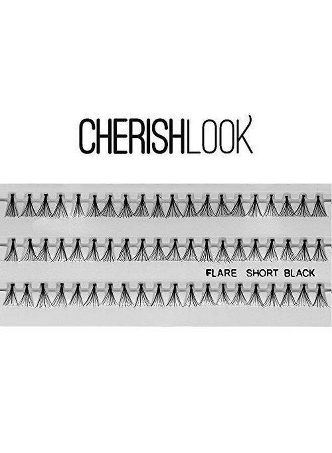 Cherishlook Professional 10Packs Eyelashes Flare Short Black - Image 2