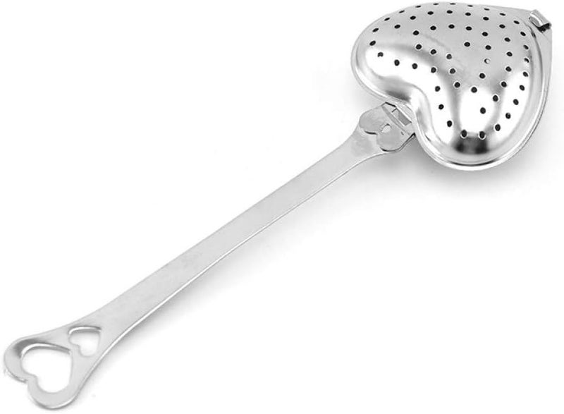 Mayata 2pcs Stainless steel fine mesh seasoning ball kitchen soup spice stew filter kitchen tool metal tea bag tea ball (2pcs heart-shaped combination), Silver - Image 4