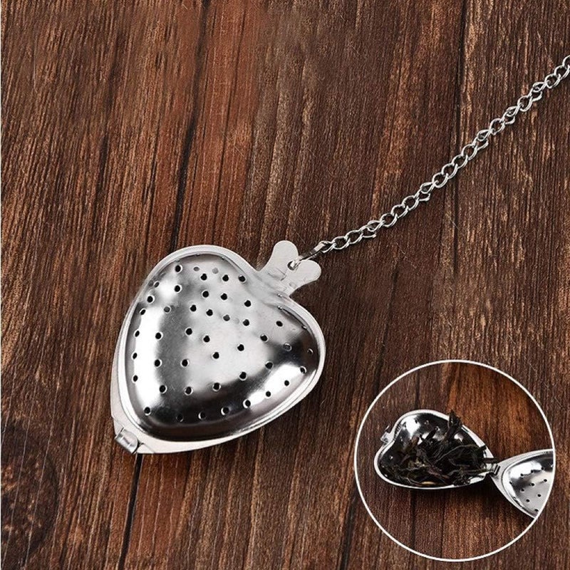 Mayata 2pcs Stainless steel fine mesh seasoning ball kitchen soup spice stew filter kitchen tool metal tea bag tea ball (2pcs heart-shaped combination), Silver - Image 5
