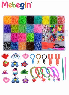 MEBEGIN DIY Rubber Bands Kit toys for Bracelet Making Kit DIY Art and Craft Mega Refill kit Girls Creativity Gift  - Image 1