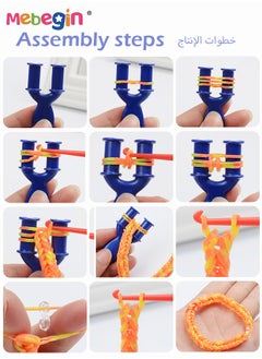 MEBEGIN DIY Rubber Bands Kit toys for Bracelet Making Kit DIY Art and Craft Mega Refill kit Girls Creativity Gift  - Image 5