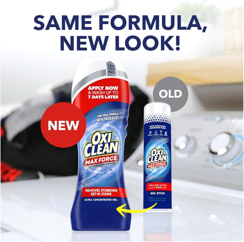 Oxiclean Oxi, Clean Max Force Stain Remover 6.2 Ounce 2-Pack – Stain Stick for Clothes, – Stain Grabbing Nubs Grease Stain Remover for Clothes – Gel Stain for 5 Stain Types - Image 2