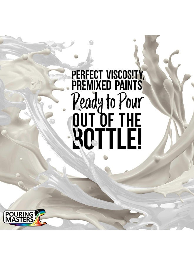 POURING MASTERS Titanium White Acrylic Ready to Pour Pouring Paint - Premium 64-Ounce Pre-Mixed Water-Based - for Canvas, Wood, Paper, Crafts, Tile, Rocks and More - Image 2