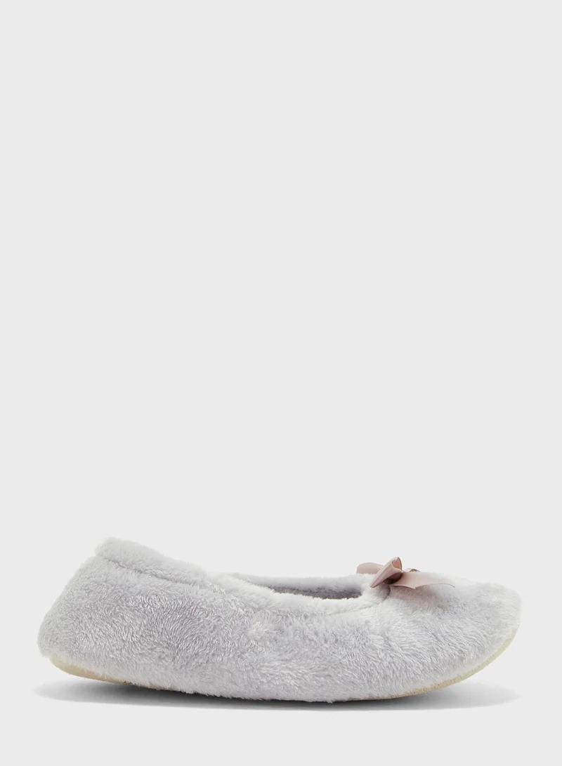 Ginger Ladies Velour Ballet With Matching Bow