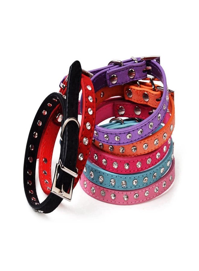 WeimoMonkey Rhinestone Dog Collar, Sparkling Fancy Soft Bling Crystal Crystal Diamond Puppy Cat Kitty Pet Collars, Adjustable for XSmall Small Medium Breed Girl Boys,Purple S - Image 5