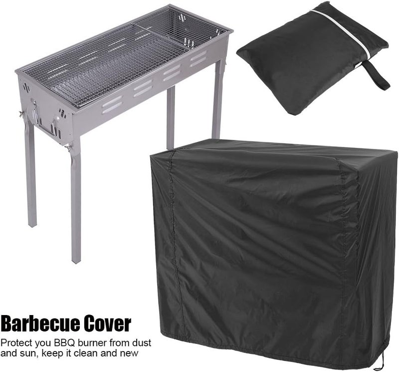 Asixx BBQ Cover, Waterproof BBQ Grill Cover or Outdoor Polyester Barbecue Covers, Garden Patio Grill Protector for Weber, Holland, Jenn Air, Brinkmann and Char Broil, Black(90 x 76 x 63cm) - Image 2