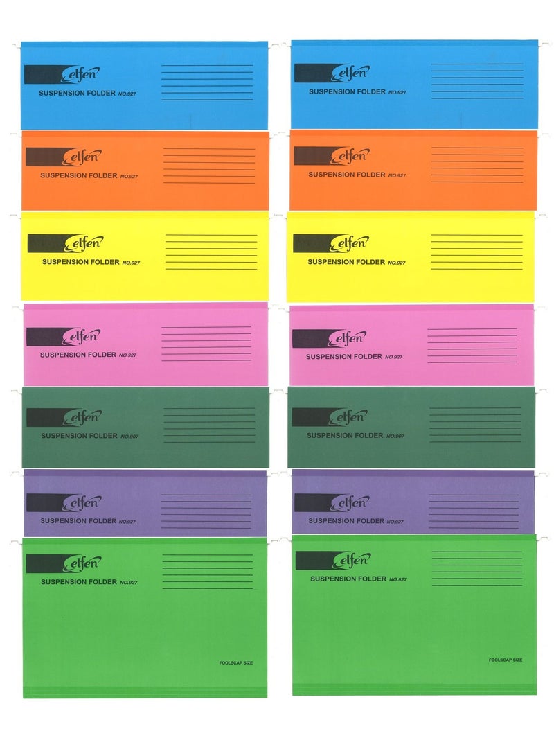 elfen 14 قطعة حجم فولسكيب ملف معلق متعدد الألوان - Image 1