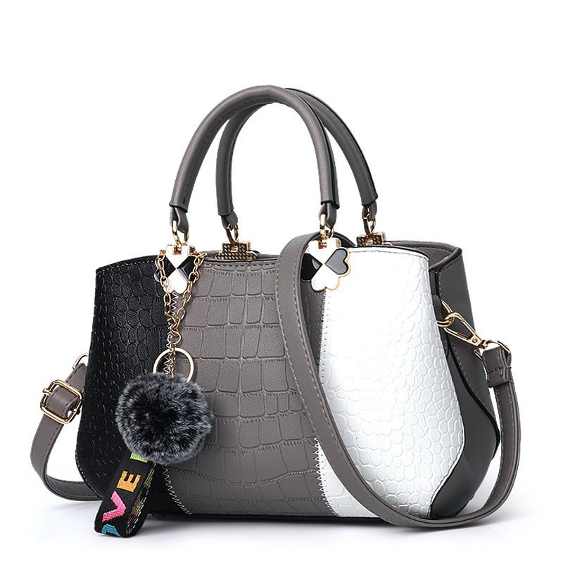 Large Bag 2022 New Women'S Color-Matching Handbag Large Capacity Crossbody Shoulder Bag Middle-Aged Mother Bag - Image 4