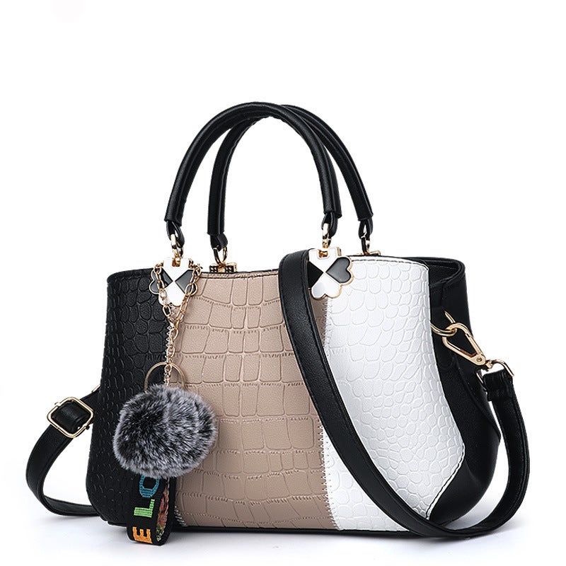 Large Bag 2022 New Women'S Color-Matching Handbag Large Capacity Crossbody Shoulder Bag Middle-Aged Mother Bag - Image 5