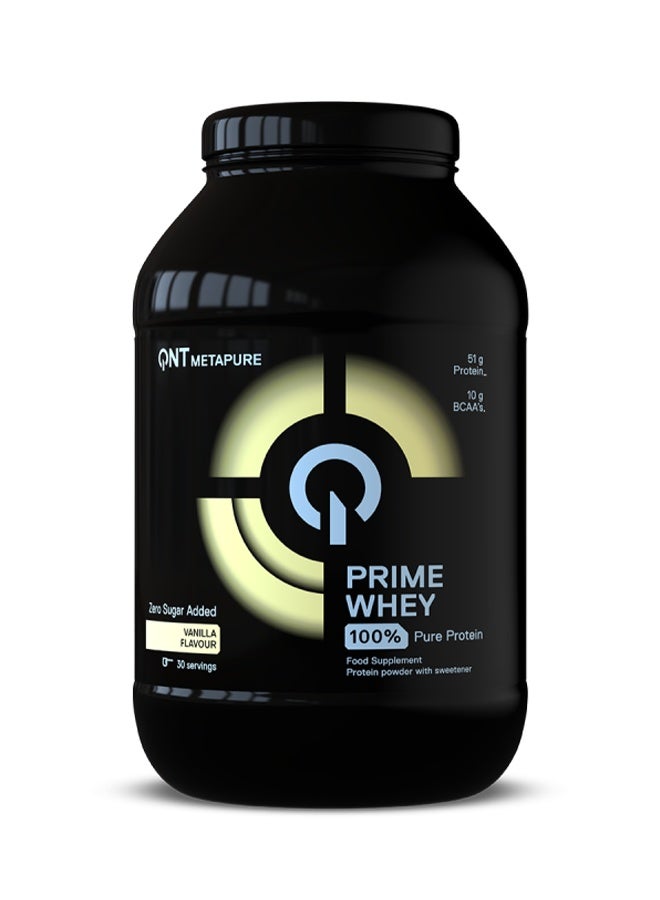 QNT PRIME WHEY PROTEIN Powder | 908g | Vanilla Flavor, 84% Protein, Low Sugar, High BCAA - Image 1