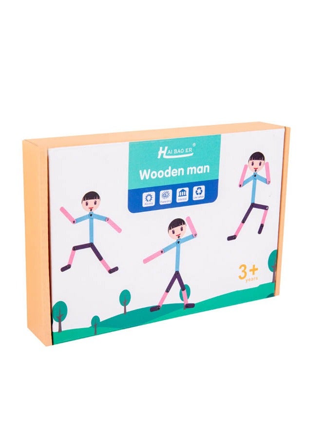 INSENSE Children's early education exercise small figure puzzle, enlightenment exercise hand eye coordination, focus on creating imagination puzzle toys - Image 1