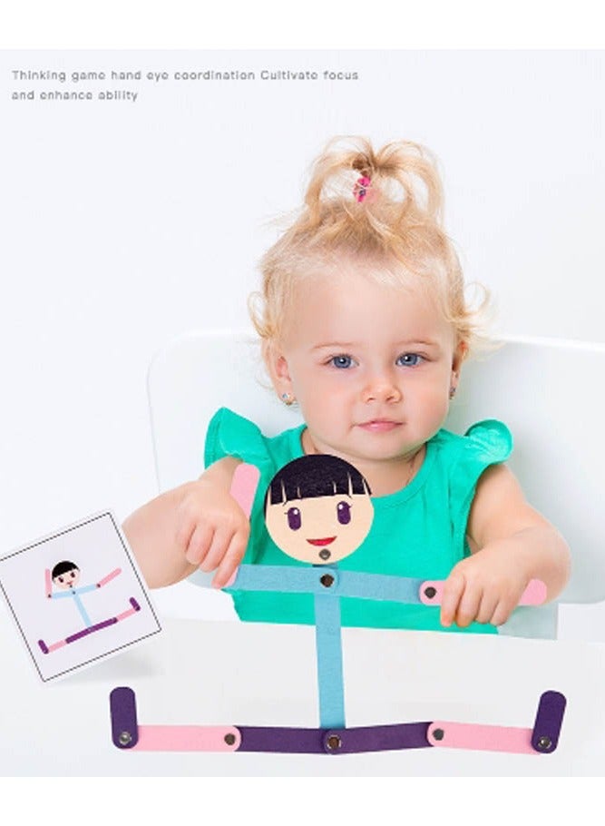 INSENSE Children's early education exercise small figure puzzle, enlightenment exercise hand eye coordination, focus on creating imagination puzzle toys - Image 3