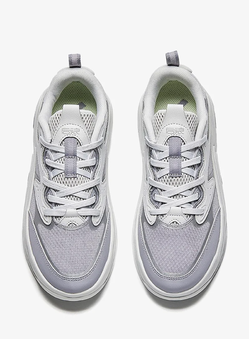 Anta Grey/Grey/Silver Athleisure Retro Wave Sneakers – Lightweight for Women | Best Price UAE