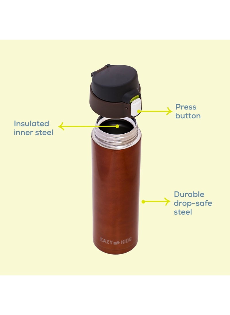 Eazy Kids Double Wall Insulated Travel Water Bottle - Antique Copper, 500Ml  - Image 5