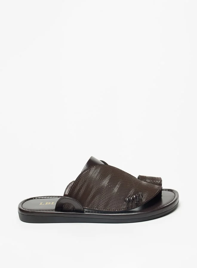 LBL by Shoexpress Boys Textured Slip-On Arabic Sandals with Toe Loop Closure