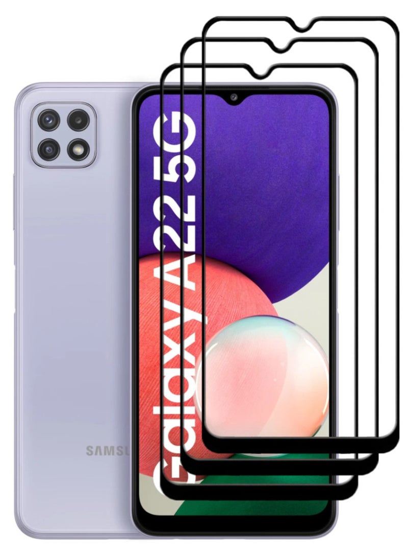 ACLIX 3 Pieces Antistatic ESD Dustproof Premium Quality High Definition Tempered Glass Screen Protector Designed For Samsung Galaxy A22 5G - Image 1