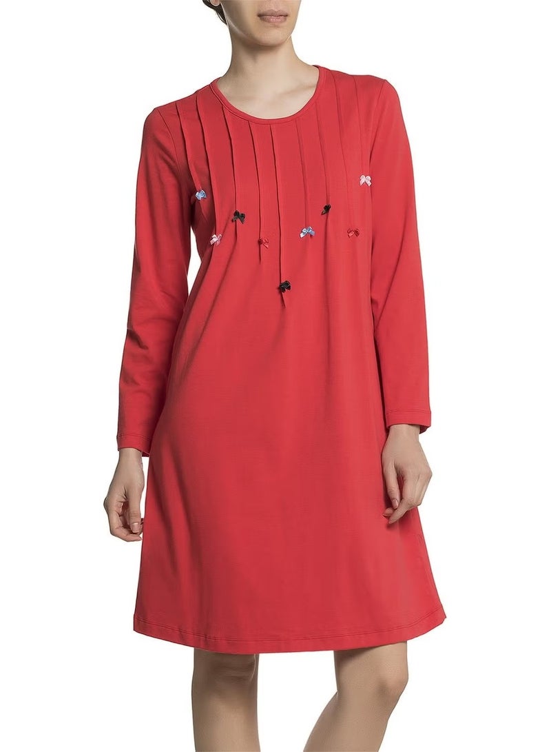 DoReMi Long Sleeved Combed Cotton Nightgown - Image 1