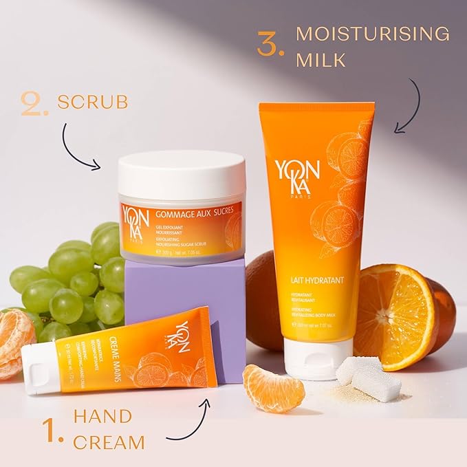 Yonka Vitality Moisturising Body Milk Yonka 200ml 96 Natural Origin Repairing Hydrating Body Milk with Vitamin E Lightweight No Greasy Film With Mandarin and Sweet Orange Essences