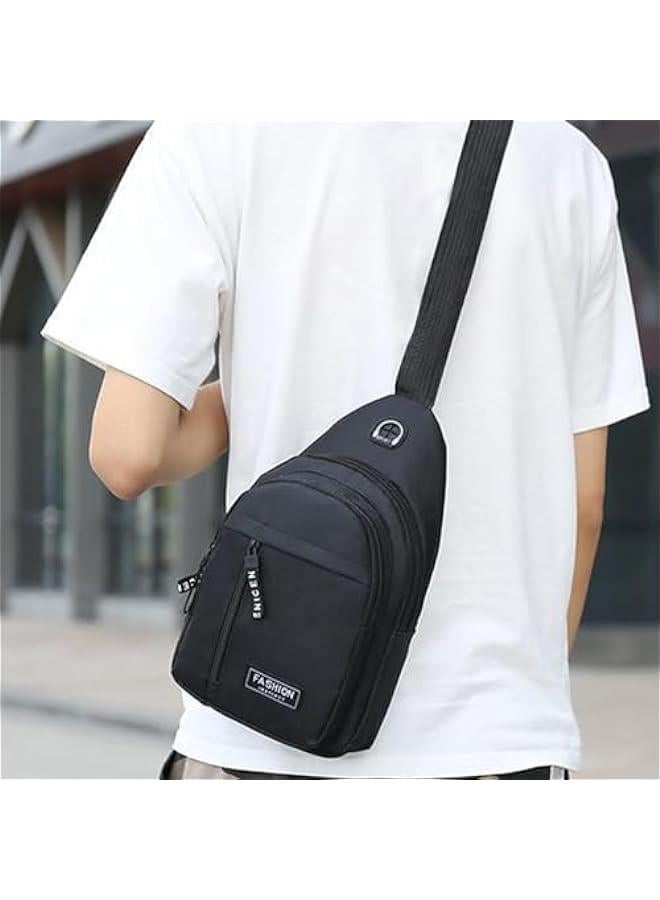Multipurpose Waterproof Crossbody Chest Bag with USB Port for Travel, Hiking - Unisex - Image 3