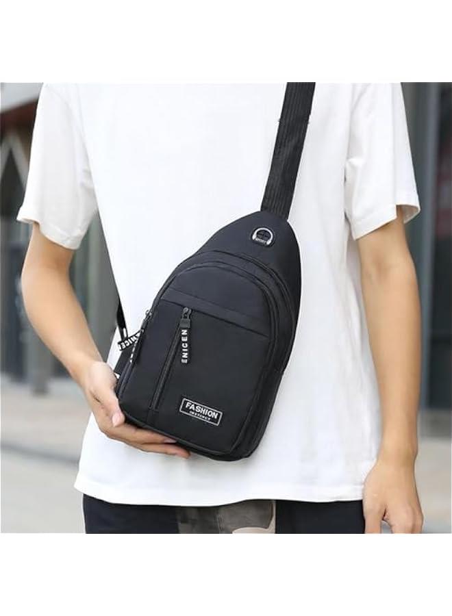 Multipurpose Waterproof Crossbody Chest Bag with USB Port for Travel, Hiking - Unisex - Image 4