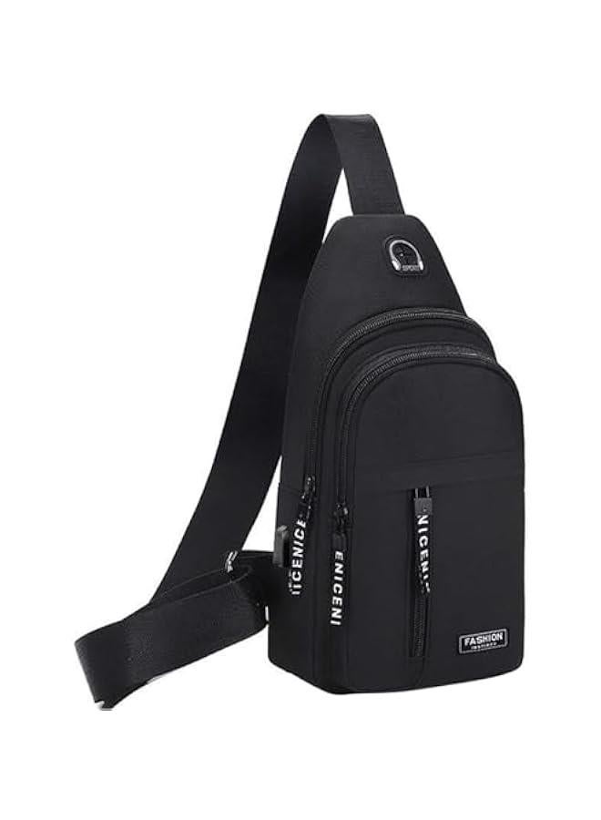 Multipurpose Waterproof Crossbody Chest Bag with USB Port for Travel, Hiking - Unisex - Image 1