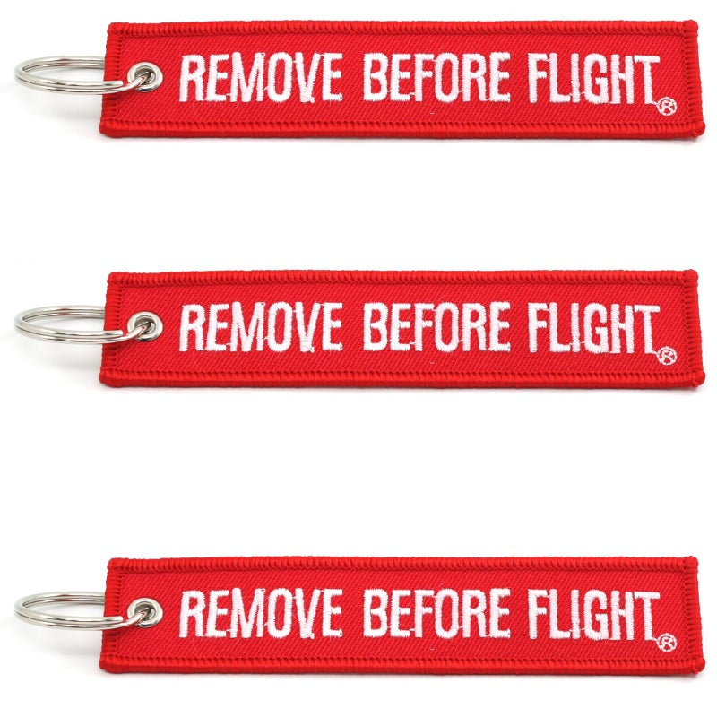 Rotary13B1 Remove Before Flight Key Chain - 3 Pack Red - Image 1