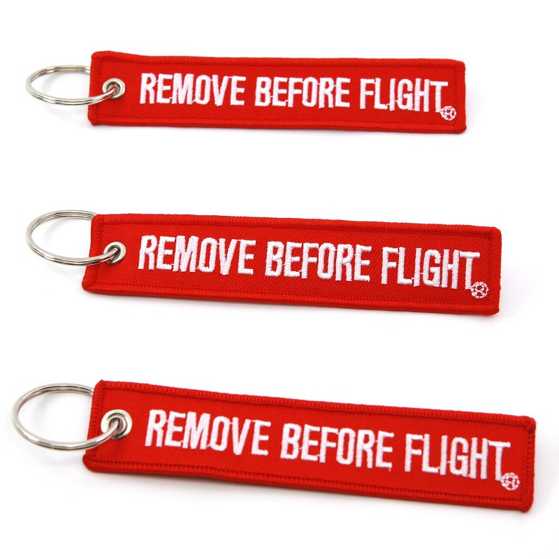 Rotary13B1 Remove Before Flight Key Chain - 3 Pack Red - Image 4