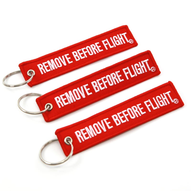 Rotary13B1 Remove Before Flight Key Chain - 3 Pack Red - Image 2