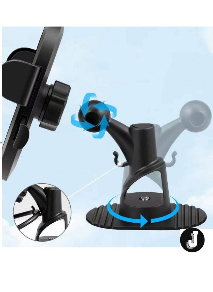JAJEEK Rotatable Suction Cup Car Phone Holder – Adjustable Dashboard & Windshield Mount for iPhone & Android - Image 2
