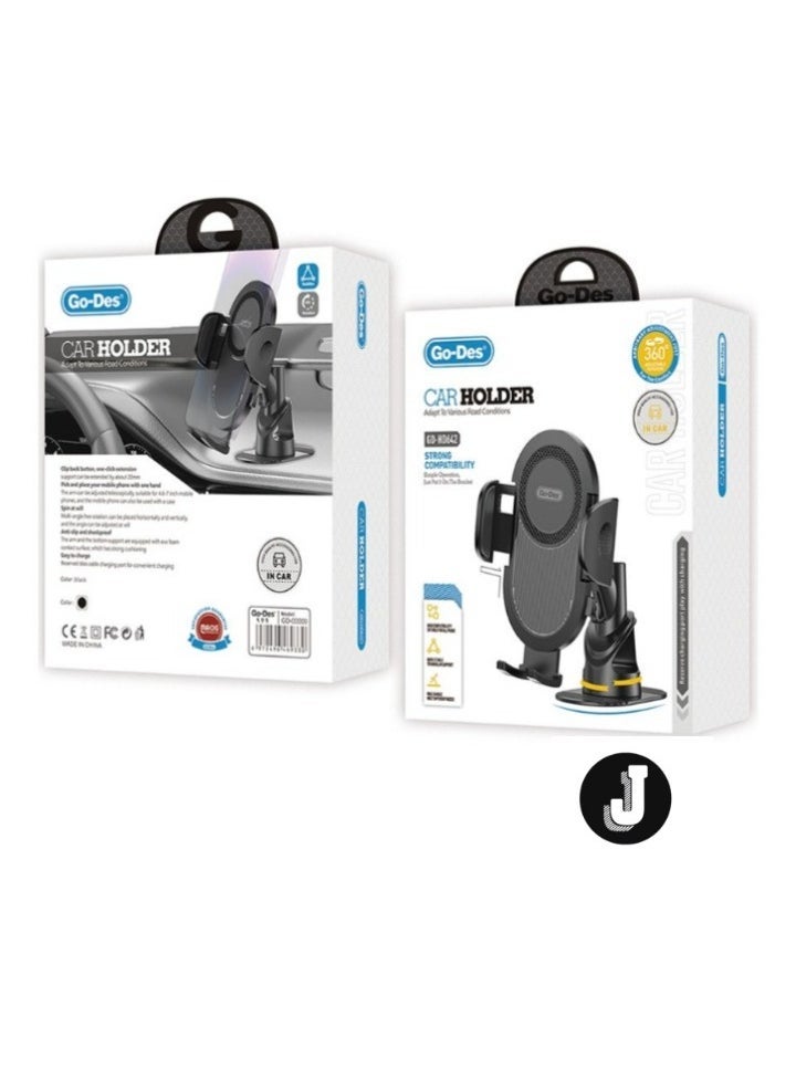 JAJEEK Rotatable Suction Cup Car Phone Holder – Adjustable Dashboard & Windshield Mount for iPhone & Android - Image 4