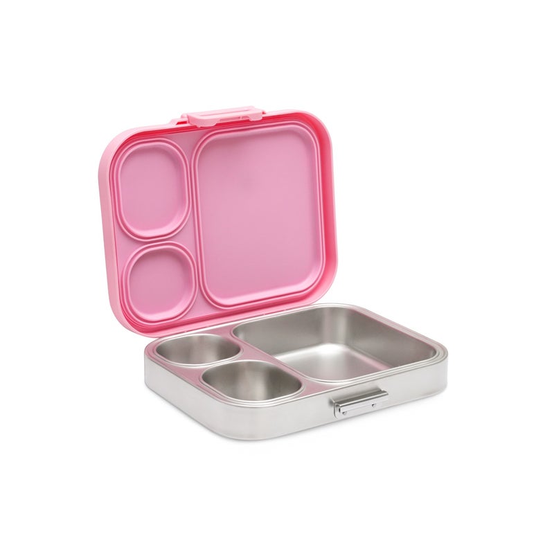 Bamboo Bark Stainless Steel Leak-Proof Bento Lunch Box for Kids, Girls & Boys – Multi-Compartment BPA-Free Lunch Box with PP Base, Unicorn Print, Perfect for School, Work & Travel - Image 3
