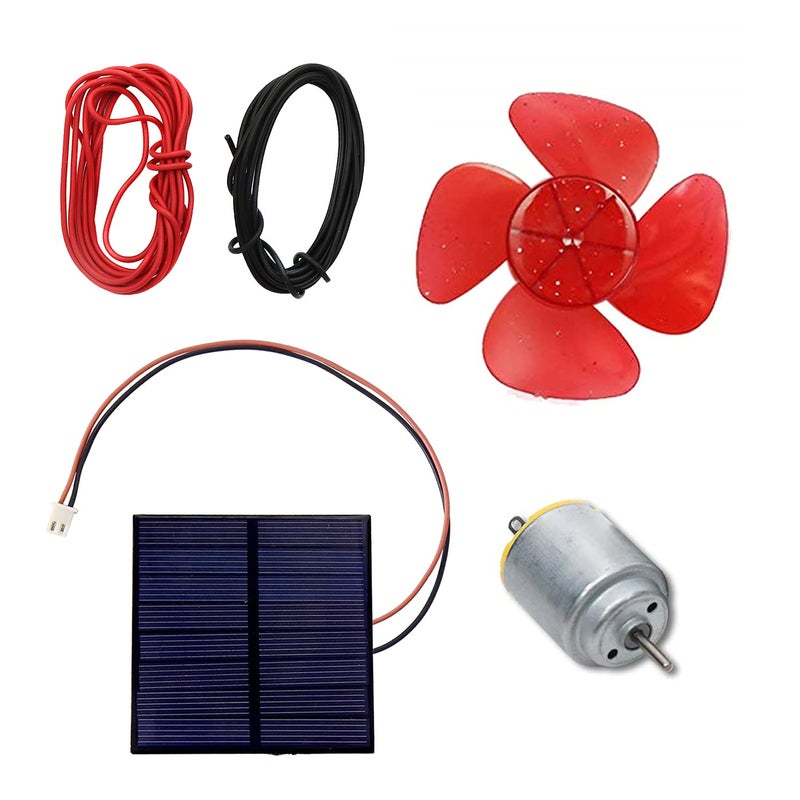 Electronicspices Electronic Spices Mini Solar Kit (70 x 70 Solar + 4inch fan blade + 2m wire + motor) for Electronic projects - Image 5