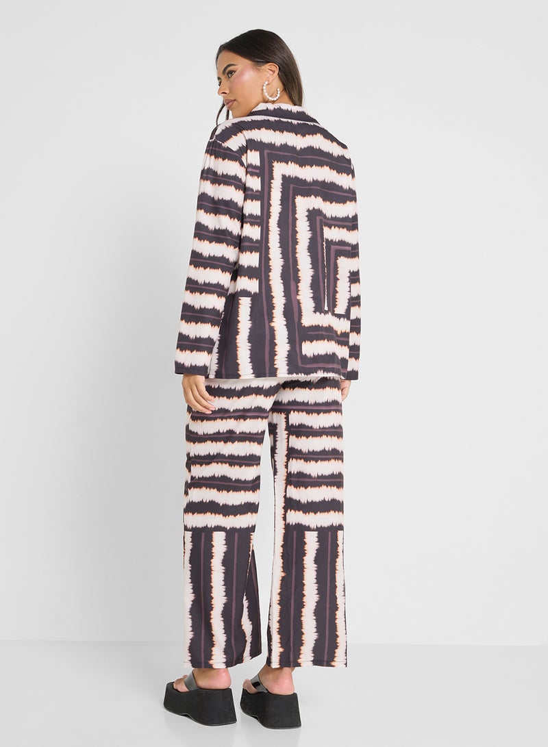 Ginger Printed Relaxed Fit Shirt & Pant Coord Set  - Image 2