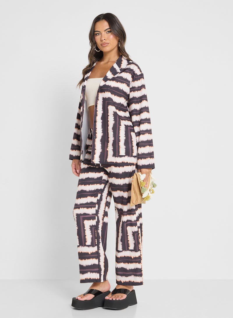 Ginger Printed Relaxed Fit Shirt & Pant Coord Set  - Image 5
